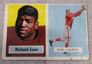 1957 Topps #85 Dick Lane RC Rookie Low Grade front